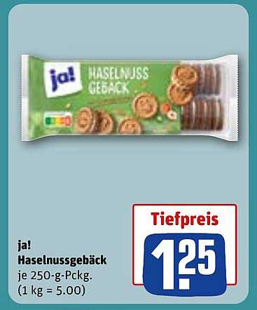 ja! Haselnussgebäck je 250-g-Pckg.