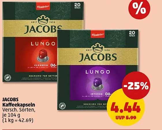 JACOBS Kaffee Kapseln - Verschiedene Sorten, je 104 g