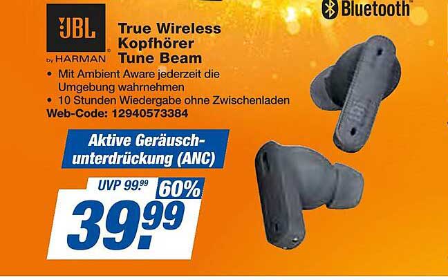 JBL True Wireless Kopfhörer Tune Beam