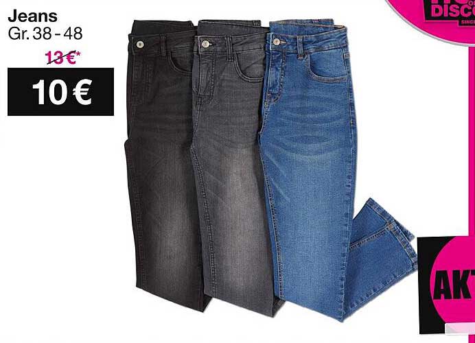 Jeans in den Größen 38-48 für nur 10 €