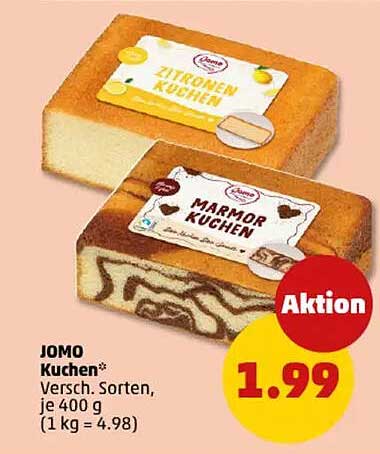 JOMO Kuchen® - Zitronen und Marmorkuchen, je 400 g