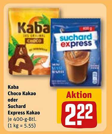 Kaba Choco Kakao oder Suchard Express Kakao