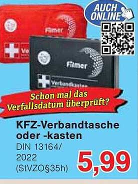 KFZ-Verbandstasche oder -kasten
