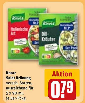 Knorr Salat Krönung – Verschiedene Sorten, jeweils 5 x 90 ml