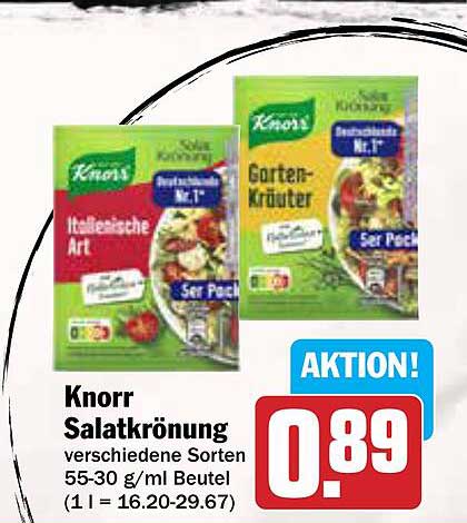 Knorr Salatkrönung verschiedene Sorten