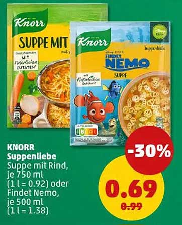 Knorr Suppenliebe – Suppen mit Rind oder Findet Nemo