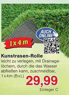 Kunstrasen-Rolle 1x4m