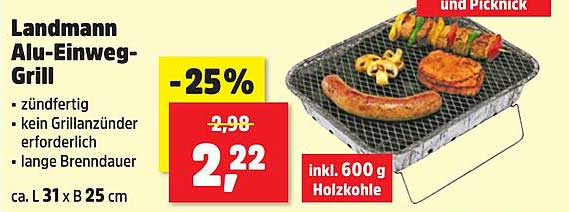 Landmann Alu-Einweg-Grill