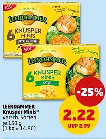 LEERDAMMER Knusper Minis 150 g - Verschiedene Sorten