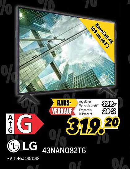 LG NanoCell 4K Fernseher 109 cm (43") - Rausverkauf!