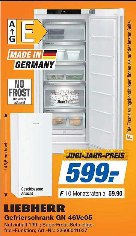 LIEBHERR Gefrierschrank GN 46Ve05