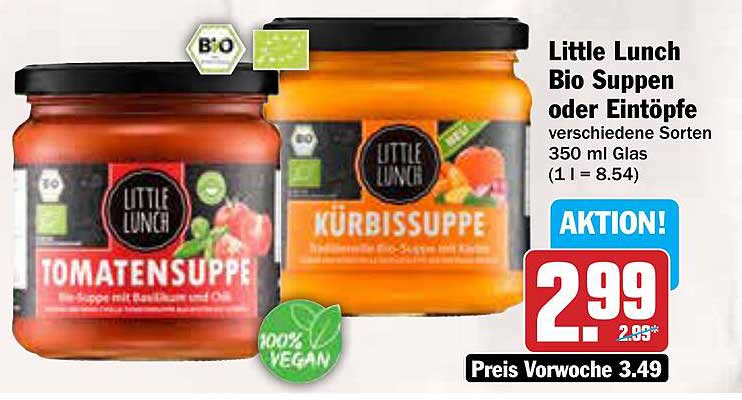 Little Lunch Bio Suppen oder Eintöpfe – Aktionspreis!