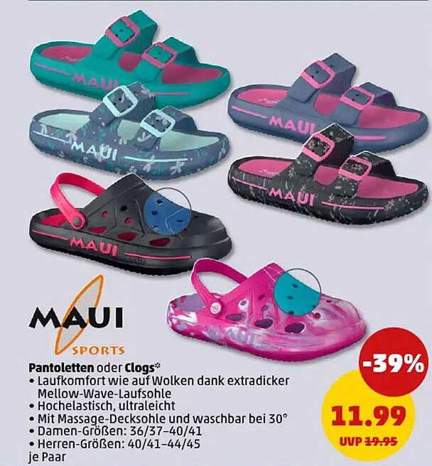 Maui Sports Pantoletten oder Clogs - für ultimativen Komfort