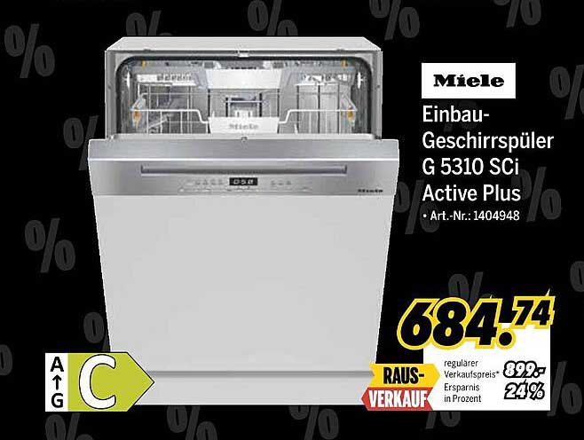 Miele Einbau-Geschirrspüler G 5310 SCi Active Plus