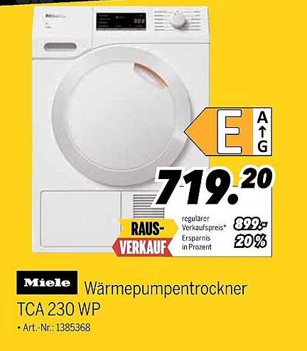 Miele Wärmepumpentrockner TCA 230 WP