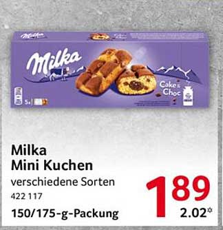 Milka Mini Kuchen verschiedene Sorten 150/175-g-Packung