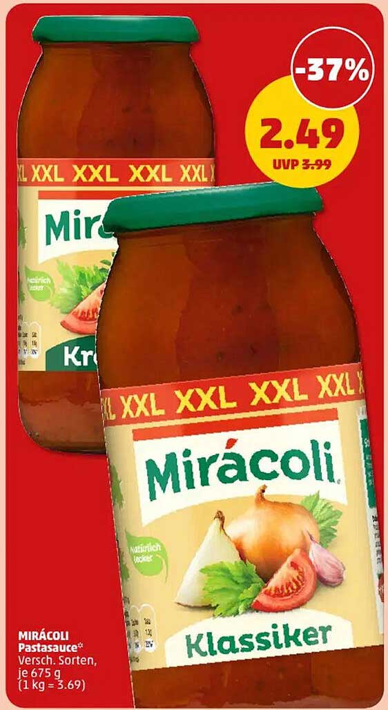 MIRÁCOLI® Pastasauce, verschiedene Sorten, 675 g
