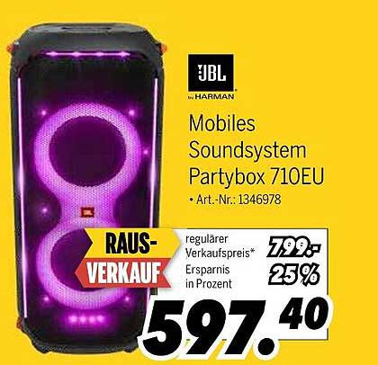 Mobiles Soundsystem Partybox 710EU von JBL