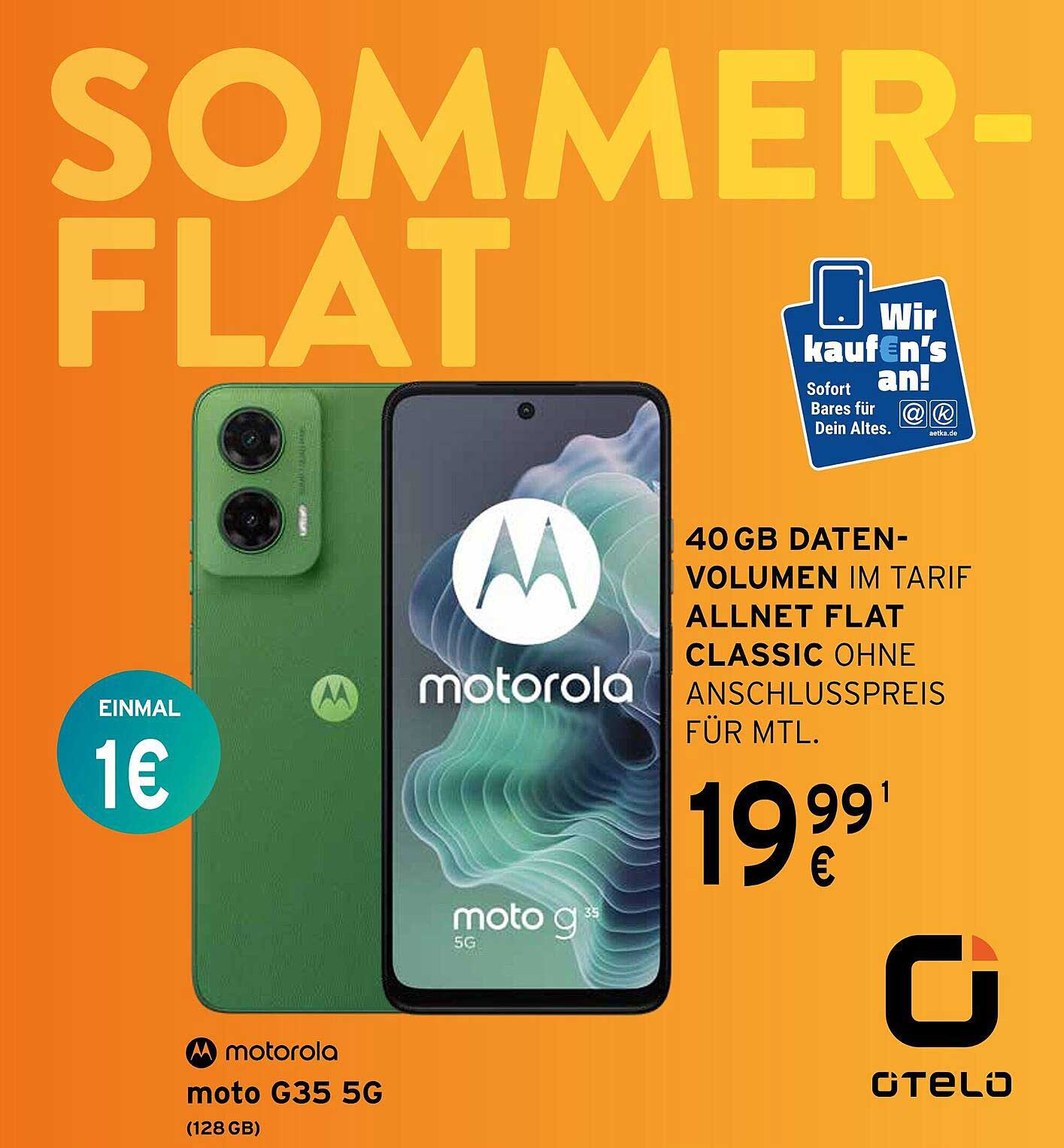 Motorola moto G35 5G mit Allnet Flat Classic Tarif