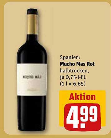 Mucho Mas Rot halbtrocken, je 0,75-l-Fl.