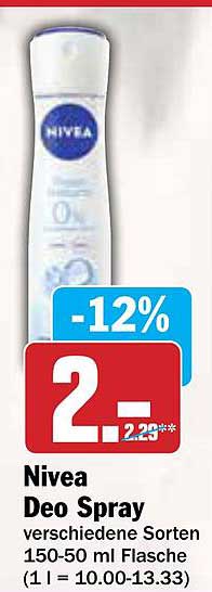 Nivea Deo Spray verschiedene Sorten 150-50 ml Flasche