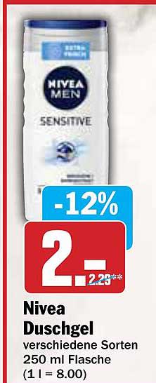 Nivea Duschgel verschiedene Sorten 250 ml Flasche (1 l = 8,00)