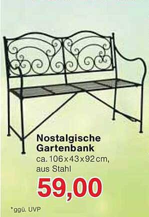 Nostalgische Gartenbank
