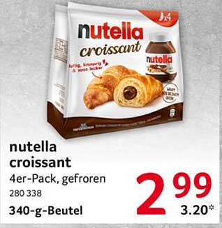 nutella croissant 4er-Pack, gefroren