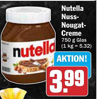 Nutella Nuss-Nougat-Creme 750 g Glas