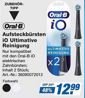 Oral-B Aufsteckbürsten iO Ultimate Reinigung - 2 Stück