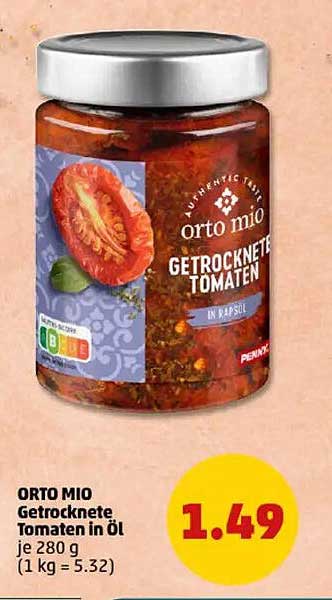 ORTO MIO Getrocknete Tomaten in Öl 280 g