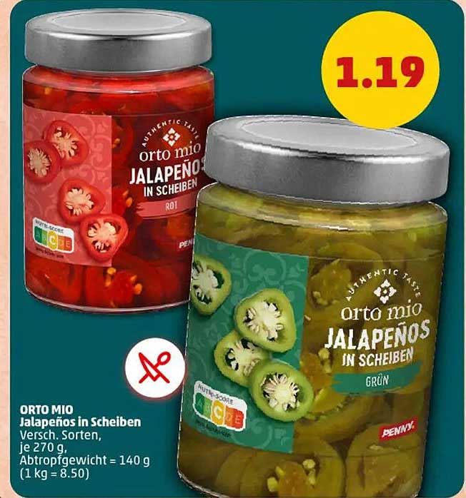 ORTO MIO Jalapeños in Scheiben