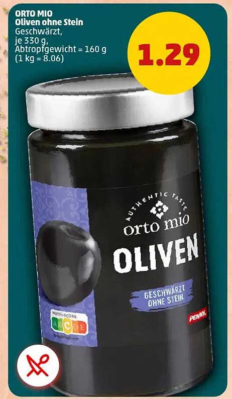 ORTO MIO Oliven ohne Stein 330 g