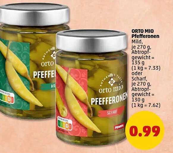 ORTO MIO Pfifferonen - Mild und Scharf