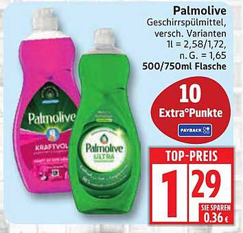 Palmolive Geschirrspülmittel, verschiedene Varianten 500/750ml Flasche