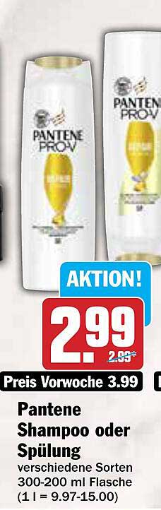 Pantene Shampoo oder Spülung 300-200 ml Flasche