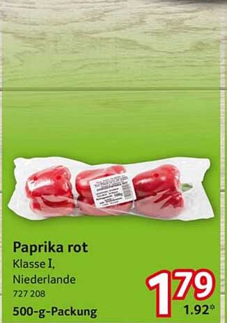 Paprika rot 500-g-Packung