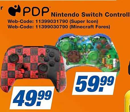 PDP Nintendo Switch Controller (Super Icon und Minecraft Fores)