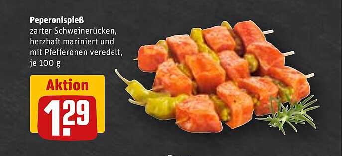 Peperonispiß zarter Schweinerücken, herzhaft mariniert und mit Pfefferonen veredelt, je 100 g