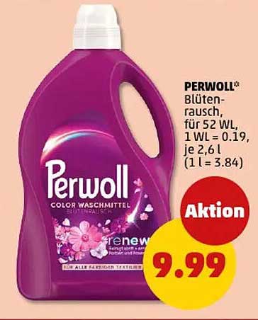 PERWOLL Blütenrausch Color Waschmittel, 2,6 l für 9,99 €