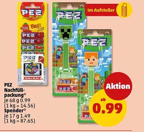 PEZ Nachfüllpackung und Spender – Süßigkeiten für Groß und Klein