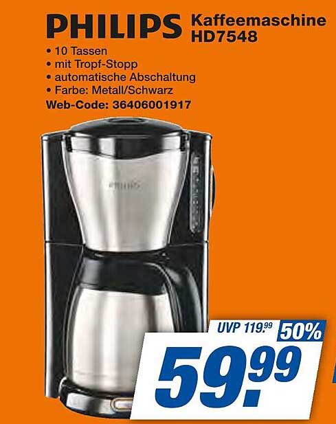 PHILIPS Kaffeemaschine HD7548