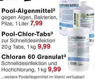 Pool-Algenmittel gegen Algen, Bakterien, Pilze, 1 Liter