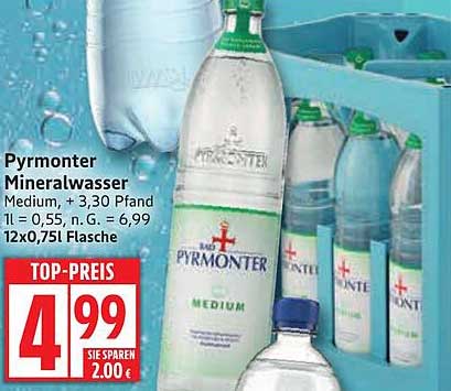 Pyrmonter Mineralwasser Medium 12x0,75l