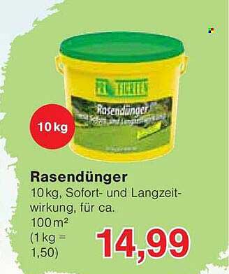Rasendünger 10 kg - Sofort- und Langzeitwirkung