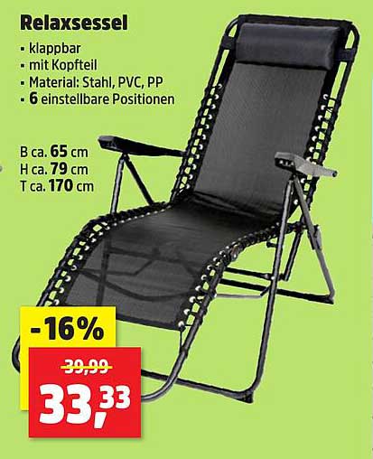 Relaxsessel klappbar mit Kopfteil – bis zu 16% Rabatt!