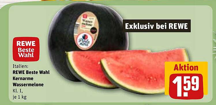 REWE Beste Wahl Kernarme Wassermelone 1 kg