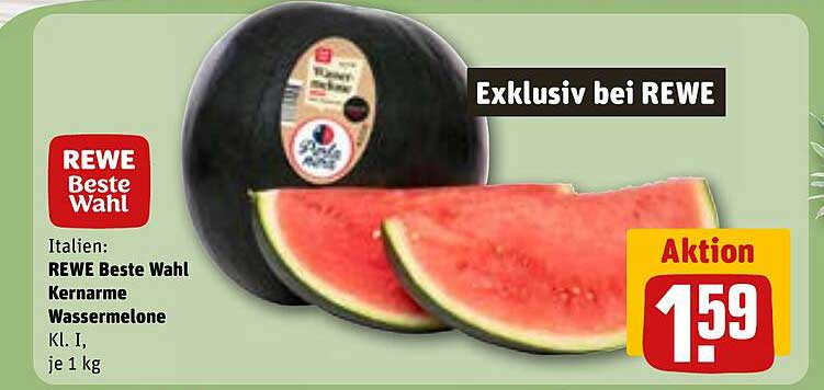 REWE Beste Wahl Kernarme Wassermelone, Kl. I, je 1 kg