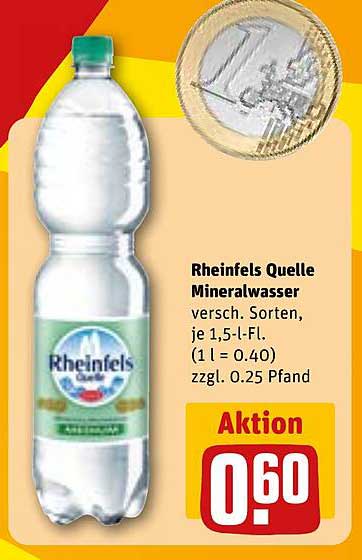 Rheinfels Quelle Mineralwasser - 1,5 l Flasche zum Aktionspreis
