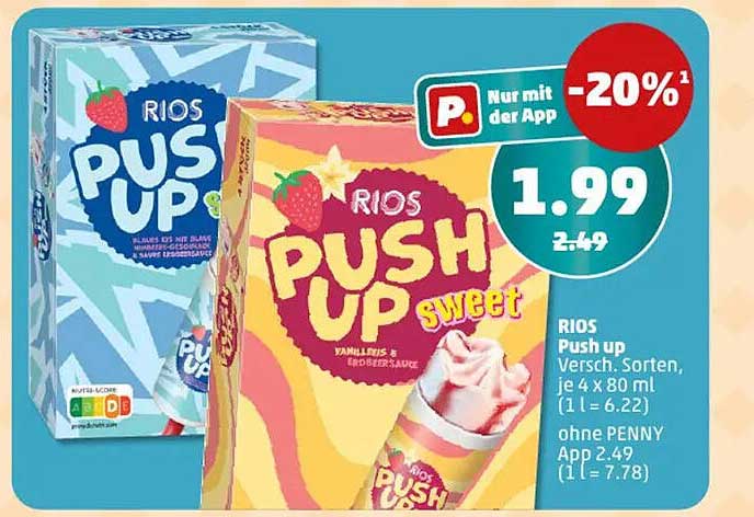 RIOS Push Up Ice Cream - Verschiedene Sorten